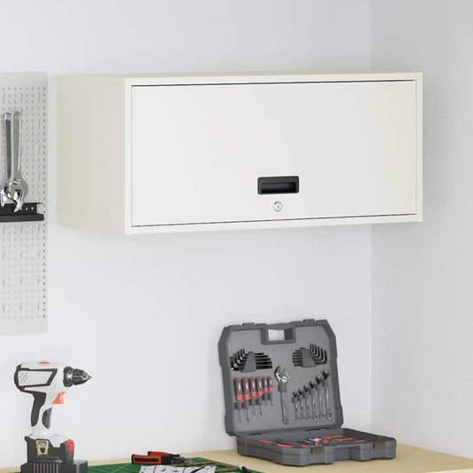 vidaXL Ντουλάπι τοίχου για γκαράζ Λευκό 80 x 33 x 35 εκ