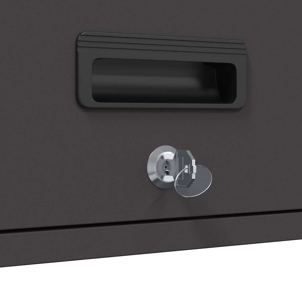 vidaXL Ντουλάπι τοίχου για γκαράζ Μαύρο 60 x 33 x 35 εκ