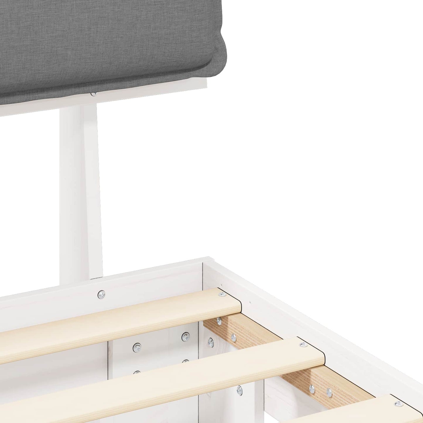 vidaXL Σκελετός Κρεβατιού με Επενδεδυμένο Κεφαλάρι Ανοιχτό γκρι