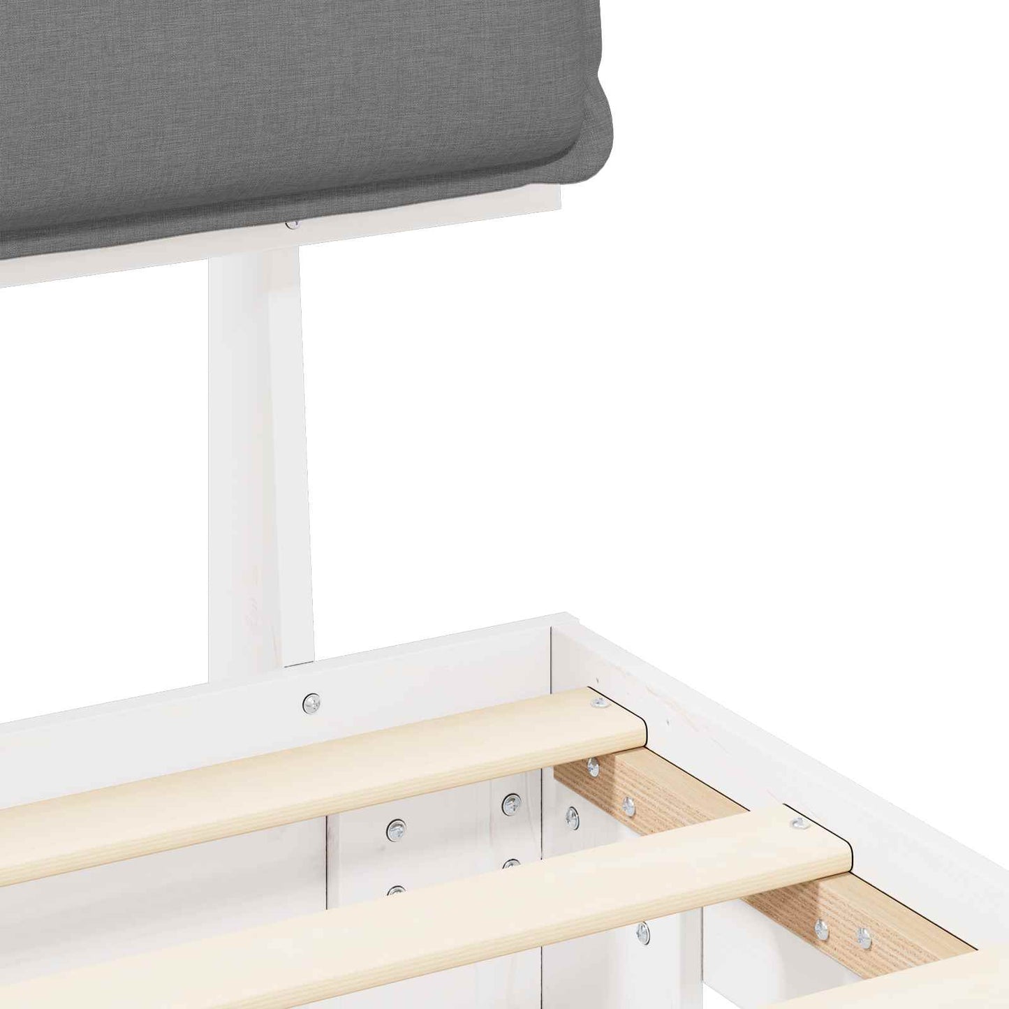 vidaXL Σκελετός Κρεβατιού με Επενδεδυμένο Κεφαλάρι Ανοιχτό γκρι