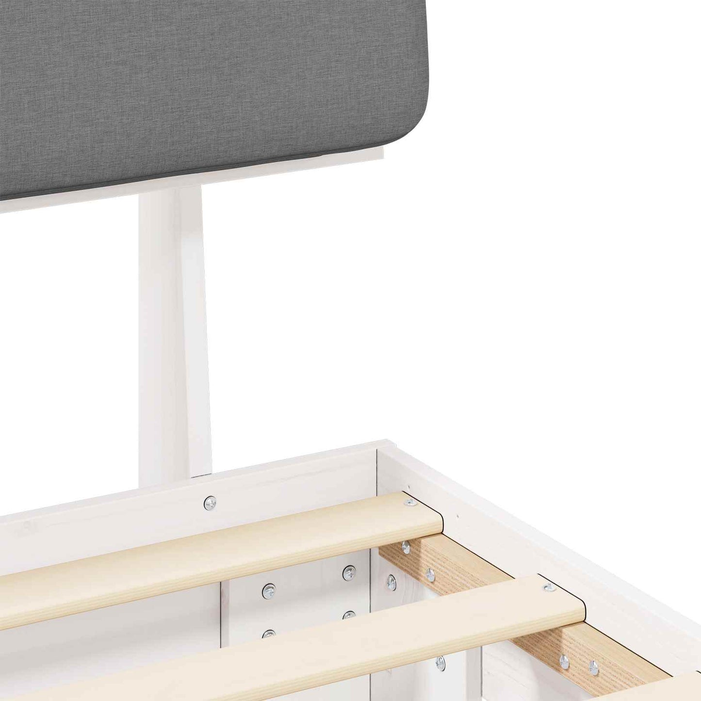 vidaXL Σκελετός Κρεβατιού με Επενδεδυμένο Κεφαλάρι Ανοιχτό γκρι