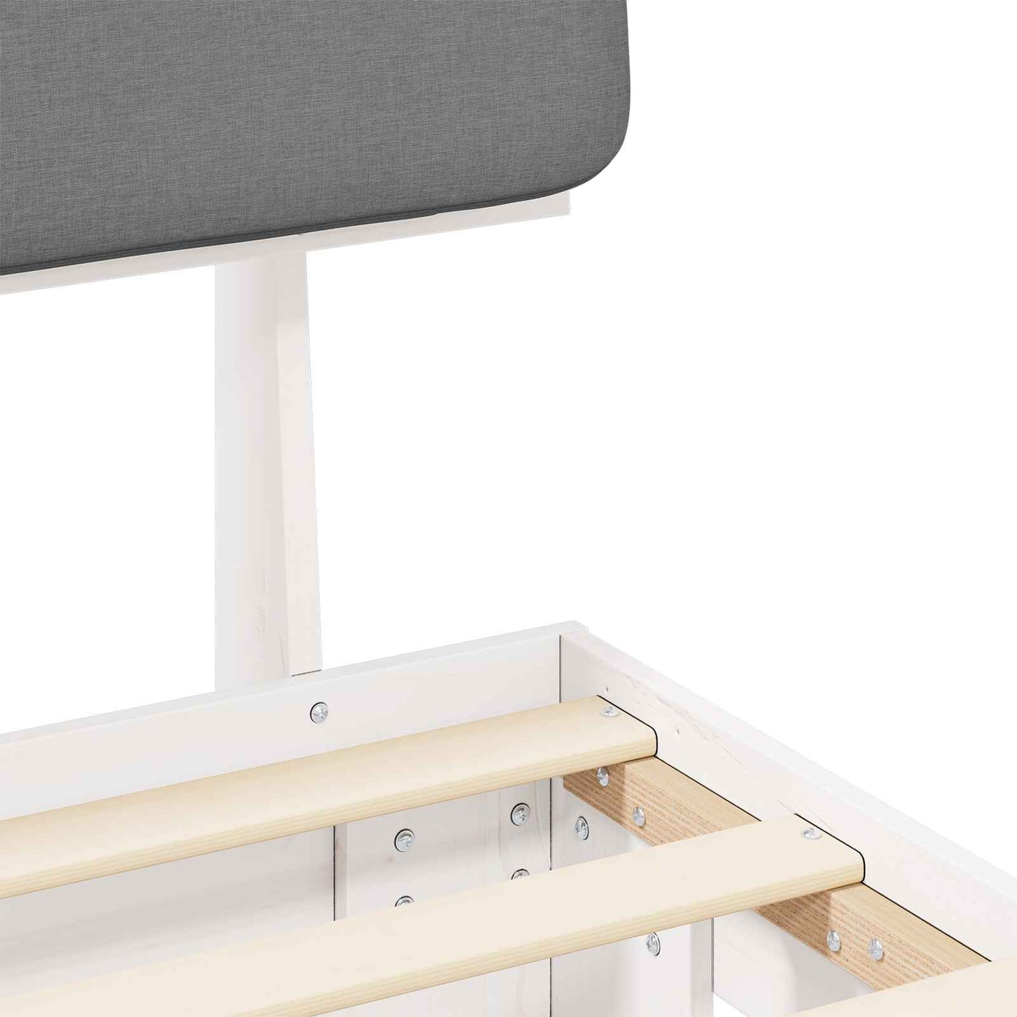 vidaXL Σκελετός Κρεβατιού με Επενδεδυμένο Κεφαλάρι Ανοιχτό γκρι