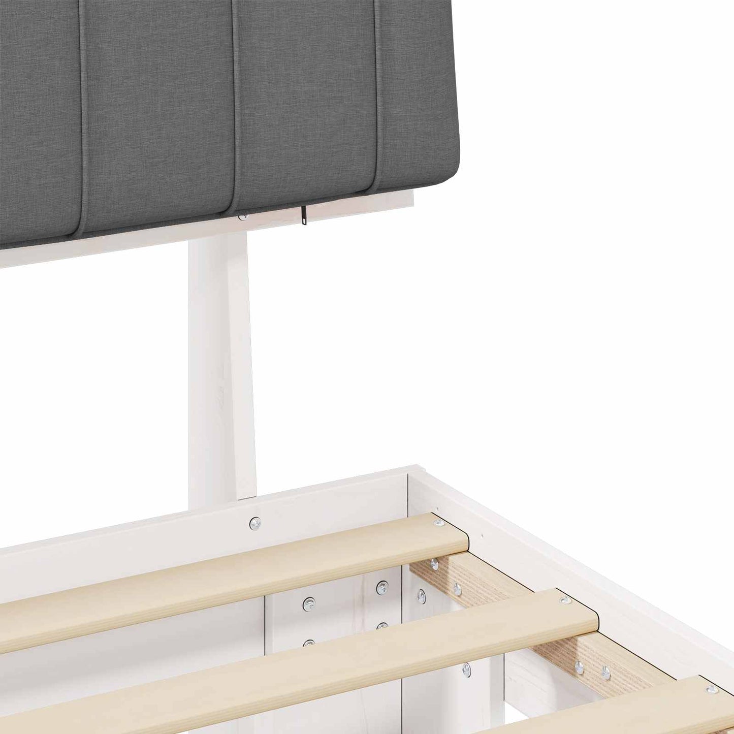 vidaXL Σκελετός Κρεβατιού με Επενδεδυμένο Κεφαλάρι Ανοιχτό γκρι