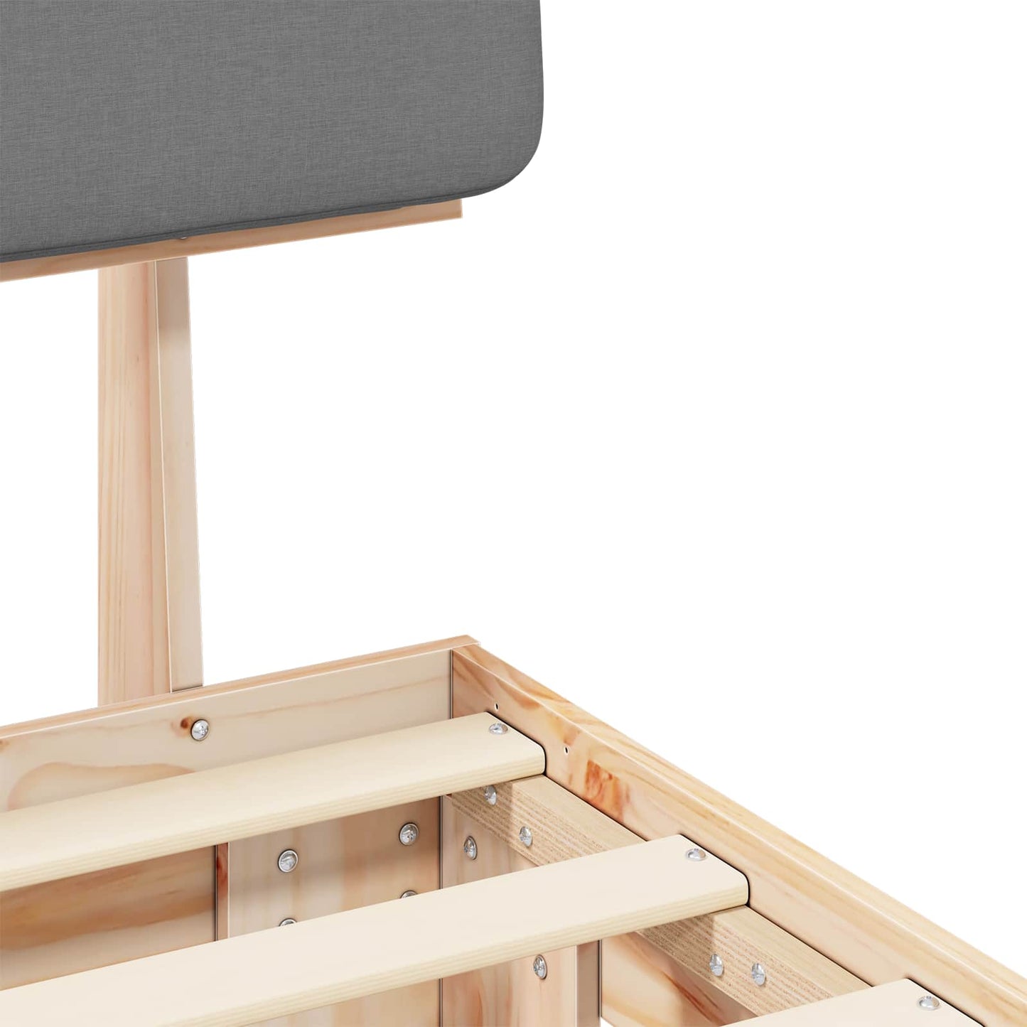 vidaXL Σκελετός Κρεβατιού με Επενδεδυμένο Κεφαλάρι Ανοιχτό γκρι