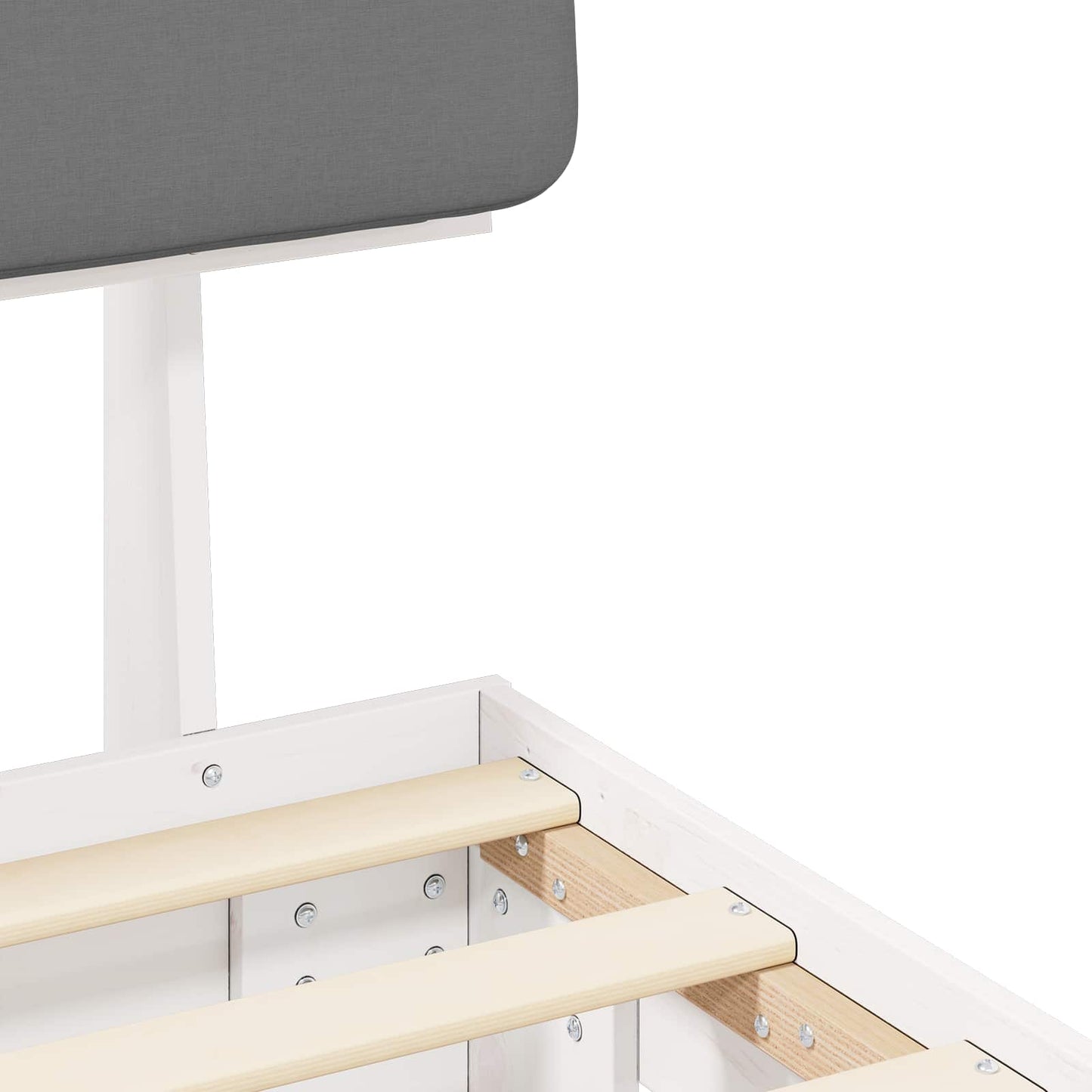 vidaXL Σκελετός Κρεβατιού με Επενδεδυμένο Κεφαλάρι Ανοιχτό γκρι