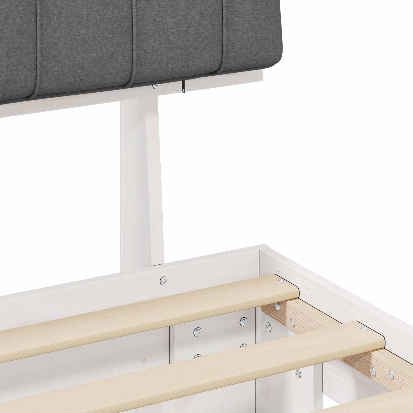 vidaXL Σκελετός Κρεβατιού με Επενδεδυμένο Κεφαλάρι Ανοιχτό γκρι