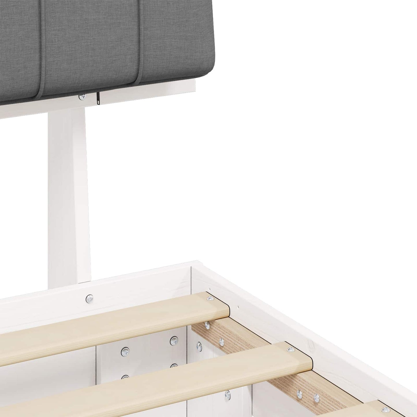 vidaXL Σκελετός Κρεβατιού με Επενδεδυμένο Κεφαλάρι Ανοιχτό γκρι