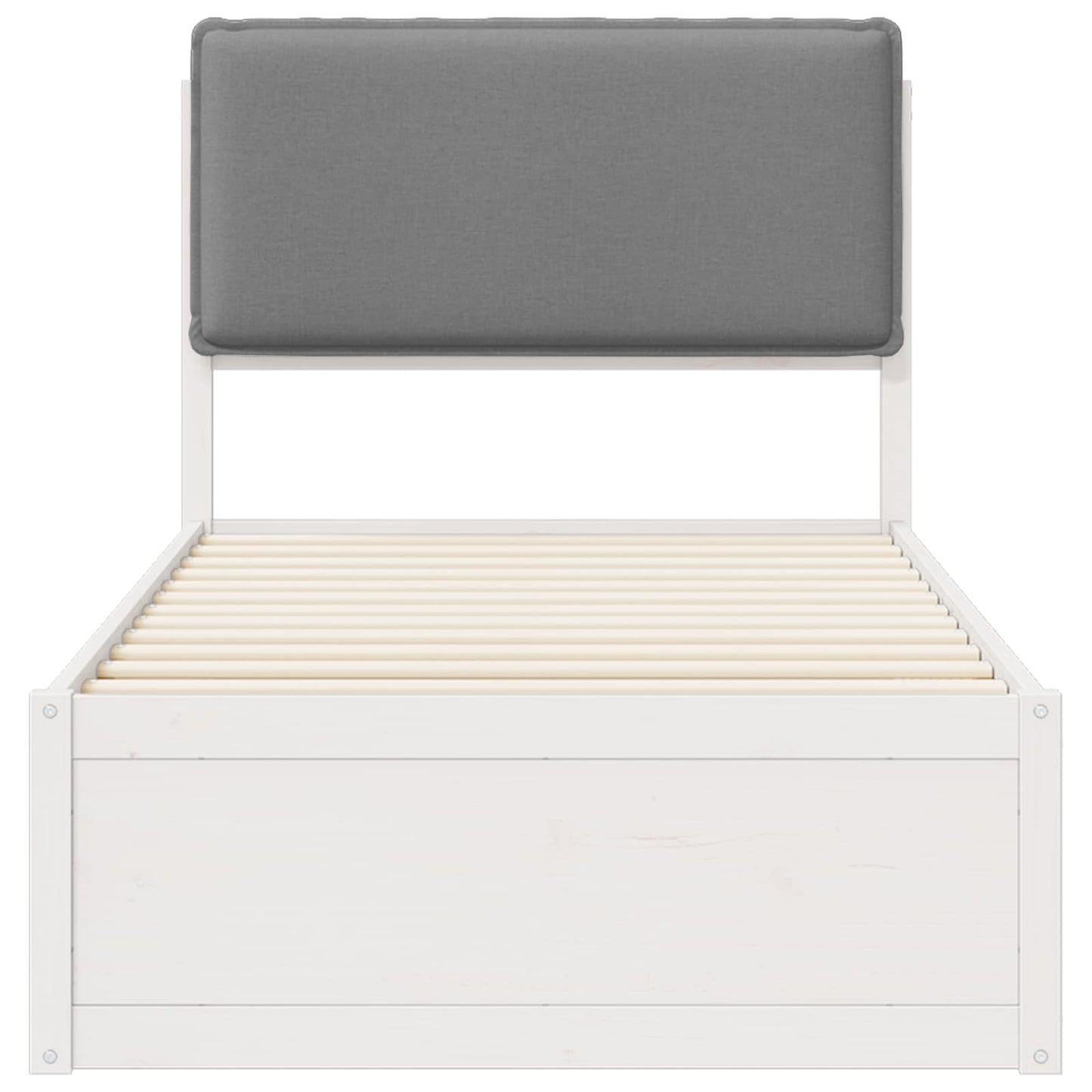 vidaXL Σκελετός Κρεβατιού με Επενδεδυμένο Κεφαλάρι Ανοιχτό γκρι