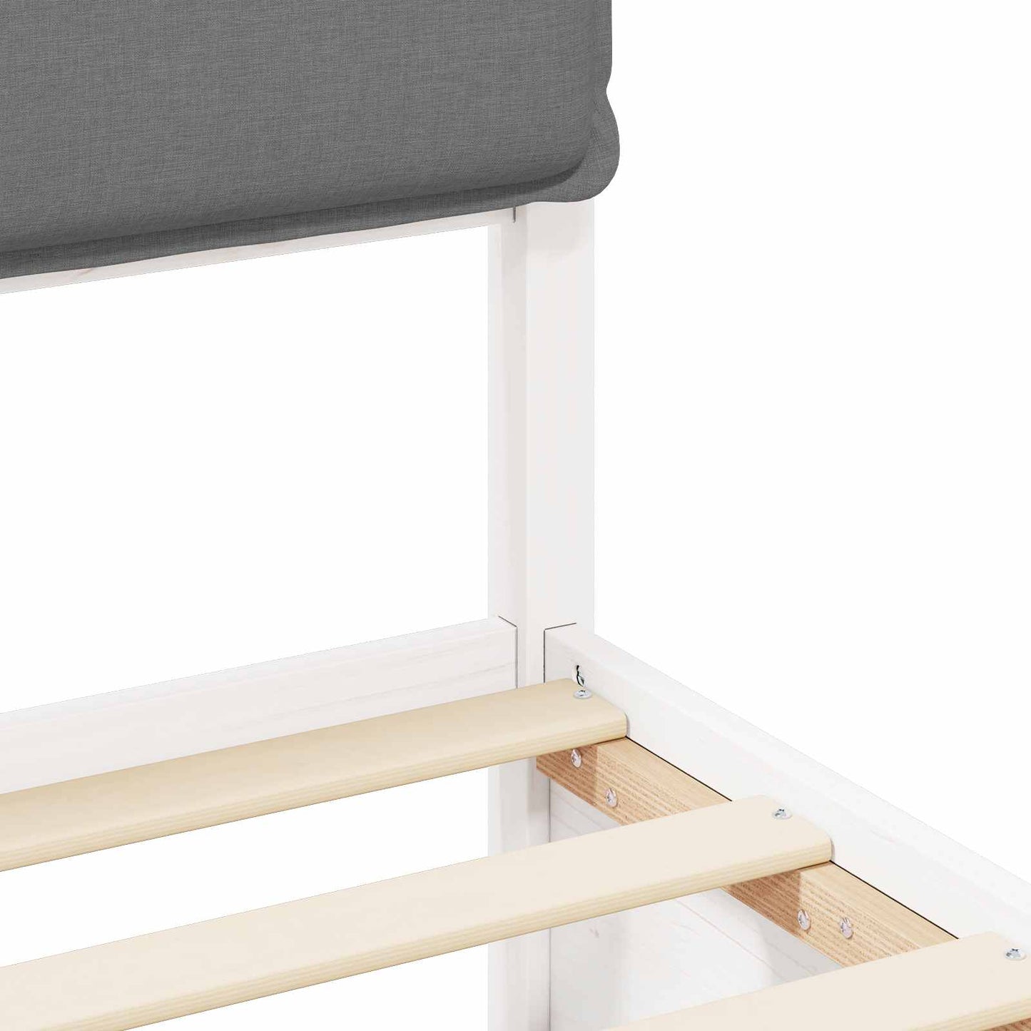 vidaXL Σκελετός Κρεβατιού με Επενδεδυμένο Κεφαλάρι Ανοιχτό γκρι