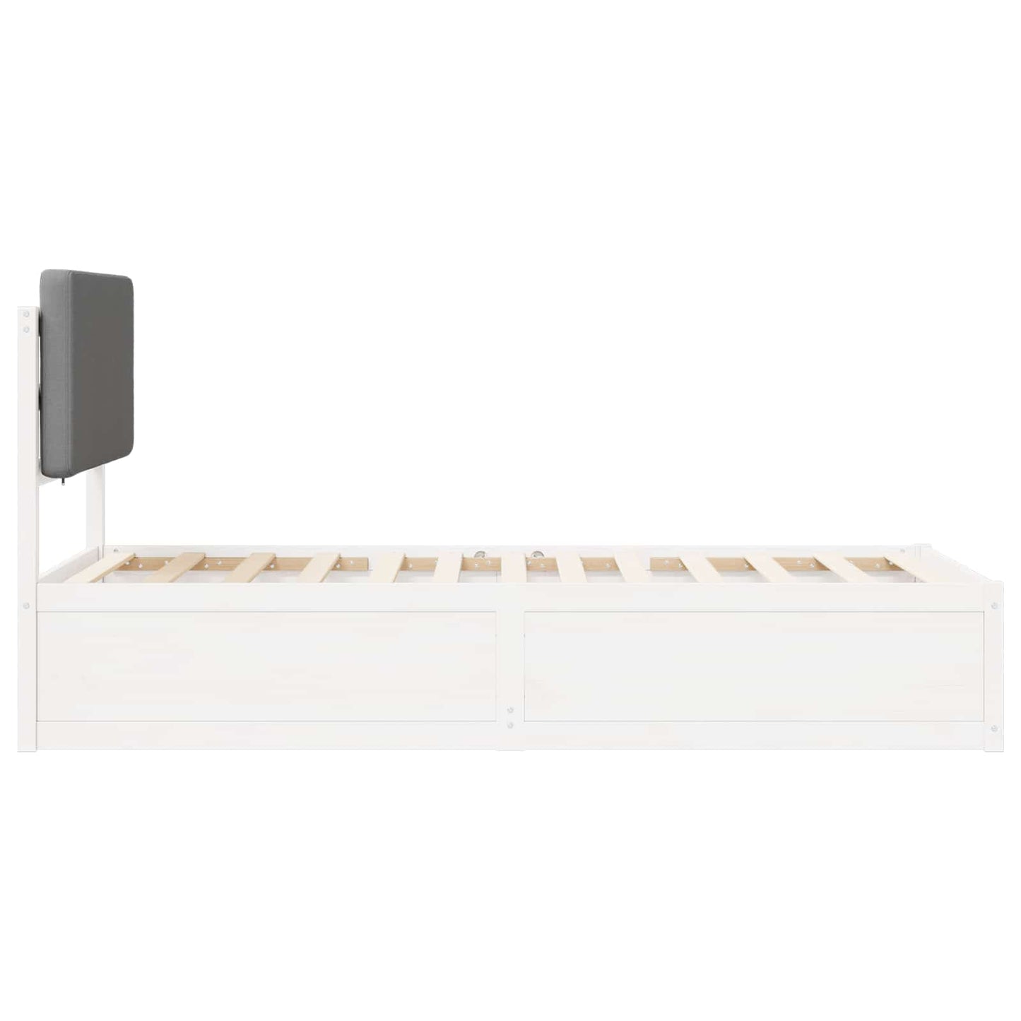 vidaXL Σκελετός Κρεβατιού με Επενδεδυμένο Κεφαλάρι Ανοιχτό γκρι