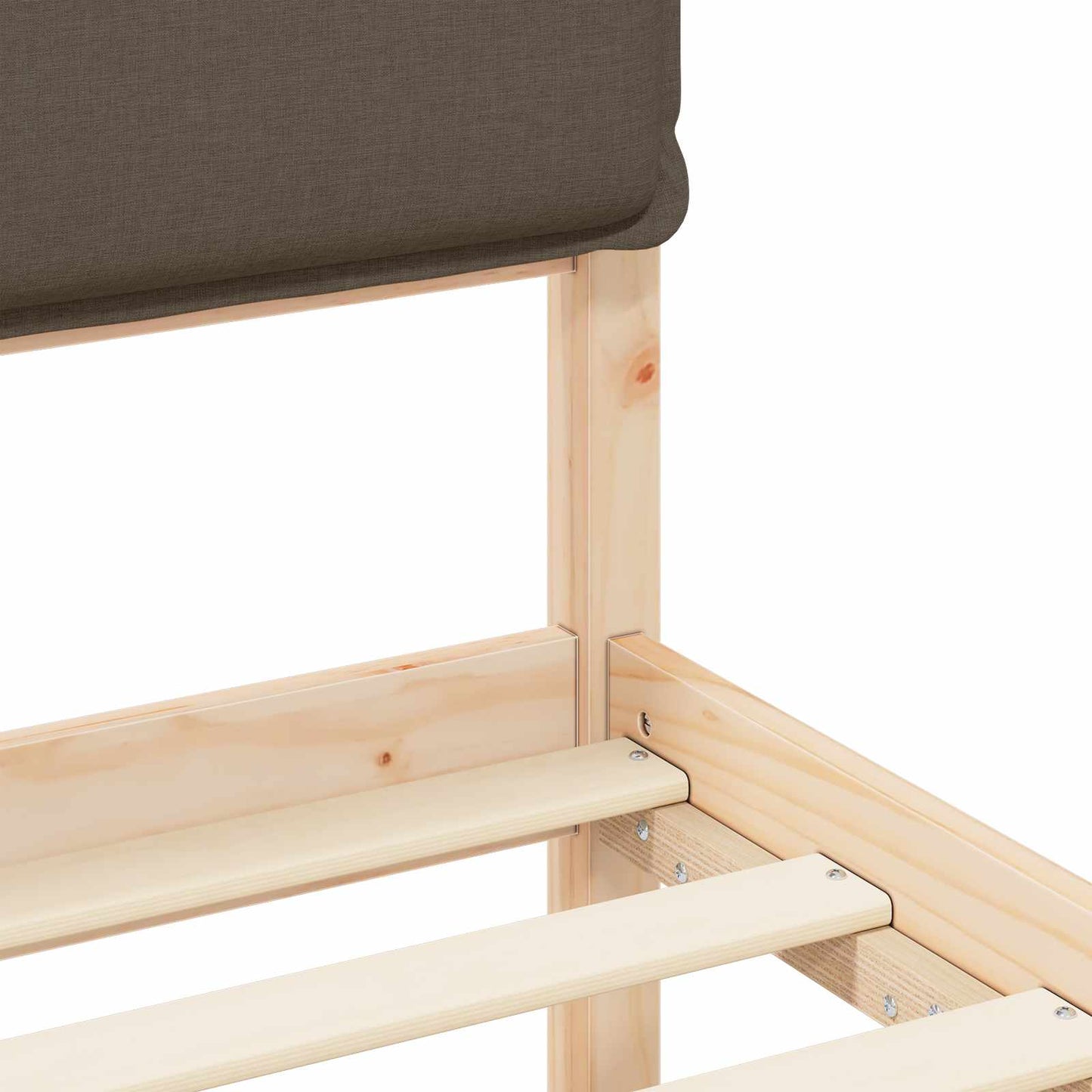 vidaXL Σκελετός Κρεβατιού με Επενδεδυμένο Κεφαλάρι Taupe 100 x 200 cm