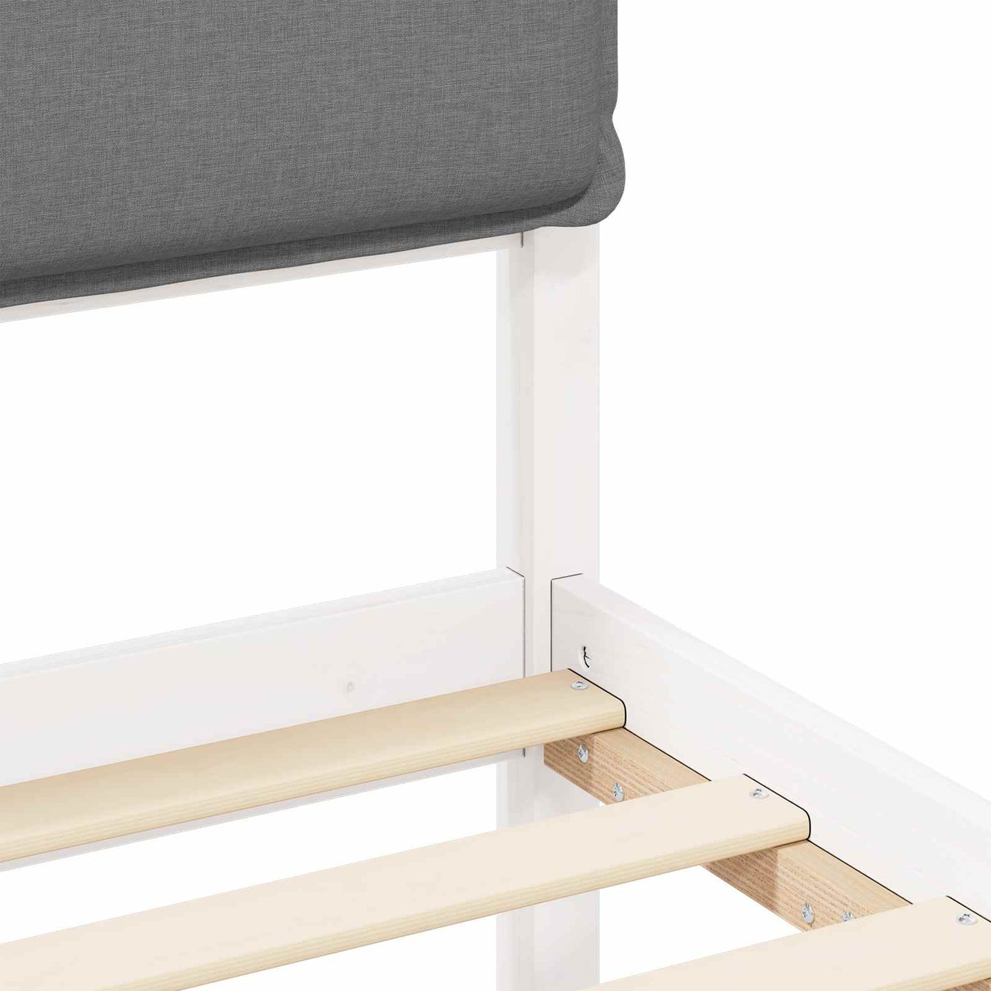 vidaXL Σκελετός Κρεβατιού με Επενδεδυμένο Κεφαλάρι Ανοιχτό γκρι