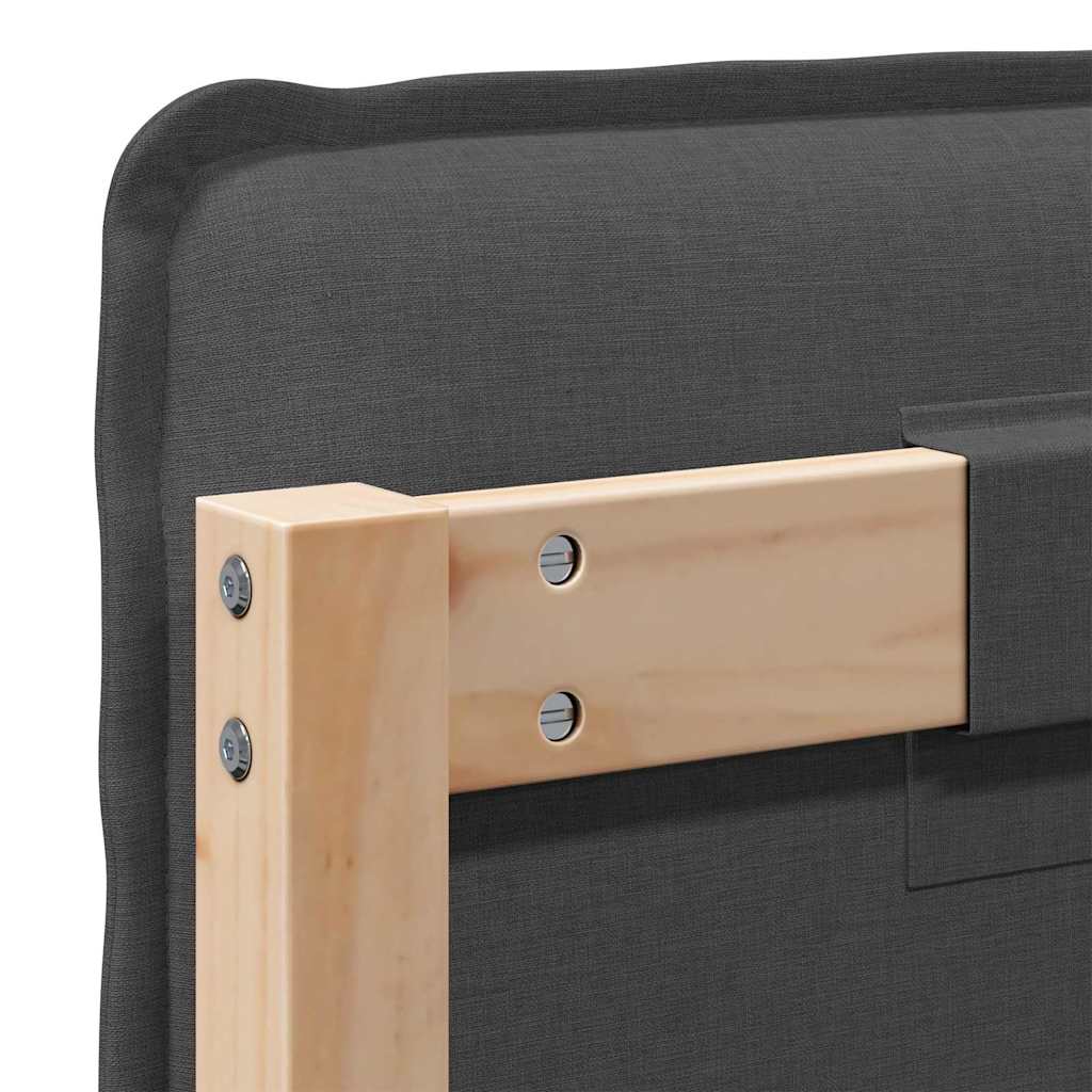 vidaXL Ταπετσαρισμένο κεφαλάρι Φυσικό και Σκούρο Γκρίζο 200 cm