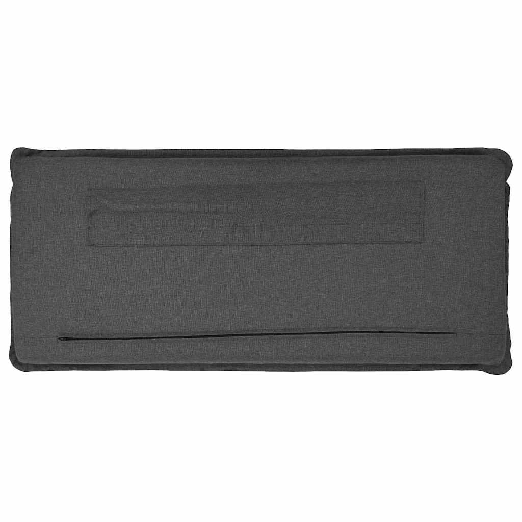 vidaXL Ταπετσαρισμένο κεφαλάρι Φυσικό και Σκούρο Γκρίζο 160 cm