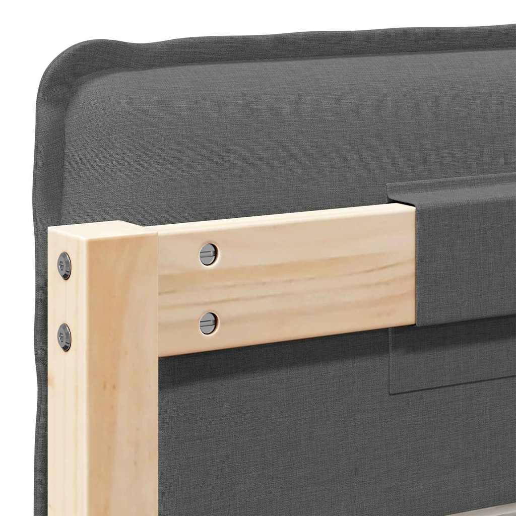 vidaXL Ταπετσαρισμένο κεφαλάρι Φυσικό και Ανοιχτό Γκρι 80 cm