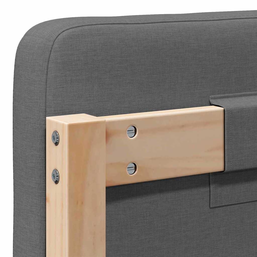 vidaXL Ταπετσαρισμένο κεφαλάρι Καφέ και Ανοιχτό Γκρι 180 cm