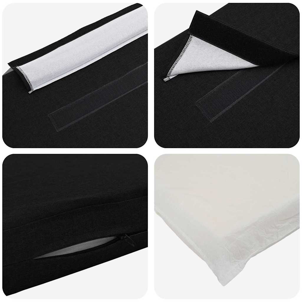 vidaXL Ταπετσαρισμένο κεφαλάρι με κεφαλάρι Καφέ και Μαύρο 180 cm