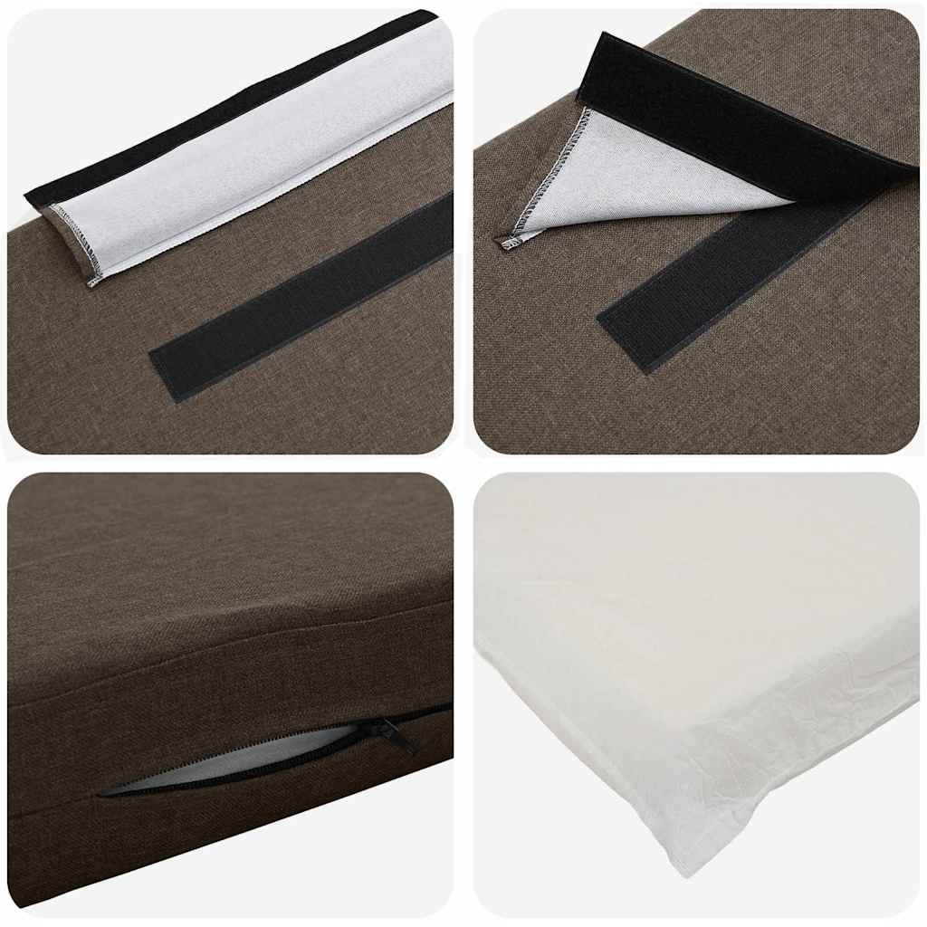 vidaXL Ταπετσαρισμένο κεφαλάρι με κεφαλάρι Καφέ και Ταπεί 150 cm