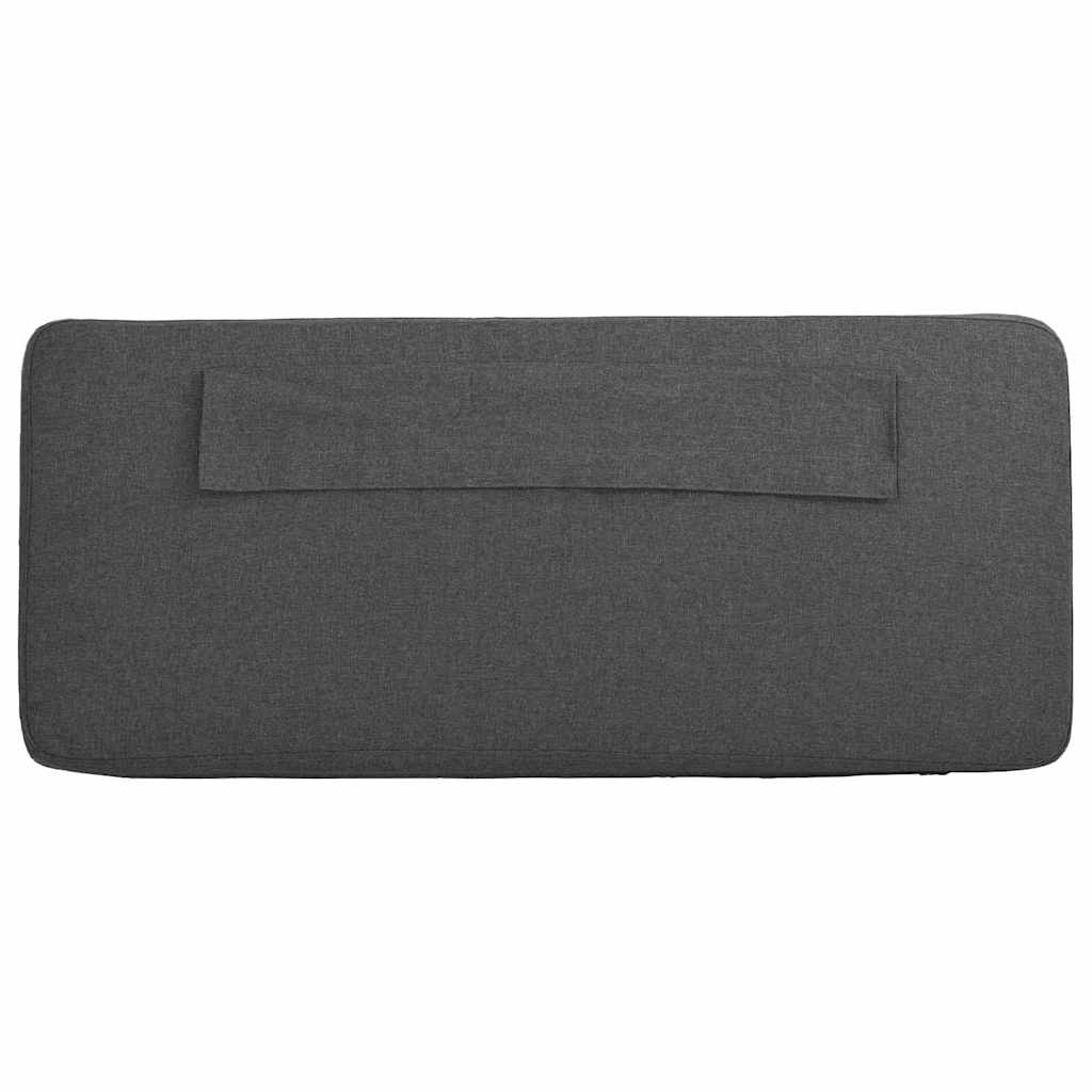 vidaXL Ταπετσαρισμένο κεφαλάρι με κεφαλάρι Καφέ και Σκούρο Γκρι 140 cm