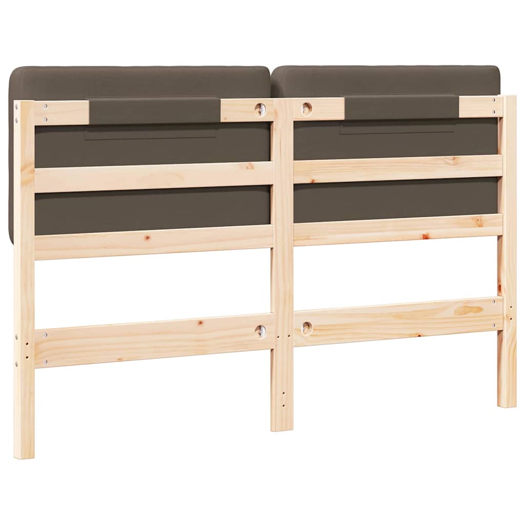 vidaXL Ταπετσαρισμένο κεφαλάρι με κεφαλάρι Καφέ και Ταπεί 140 cm