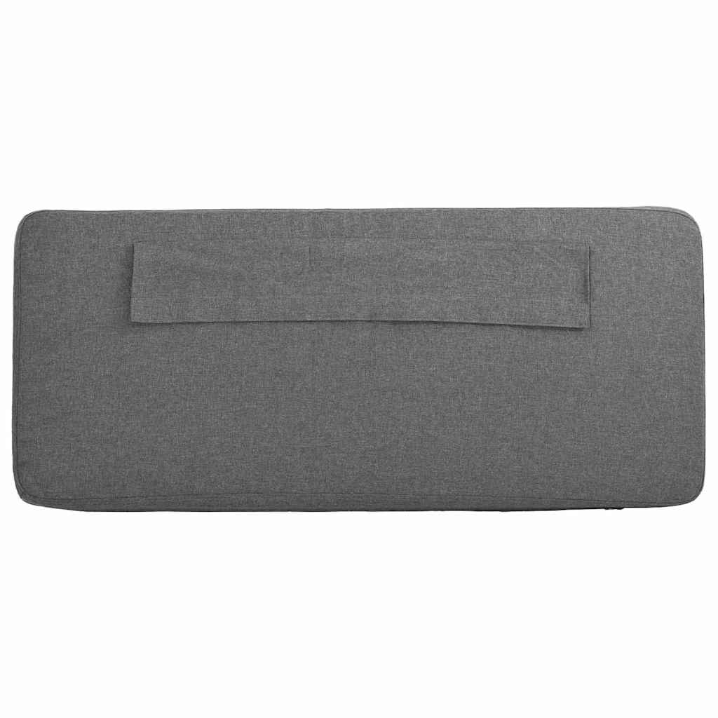 vidaXL Ταπετσαρισμένο κεφαλάρι Καφέ και Ανοιχτό Γκρι 120 cm