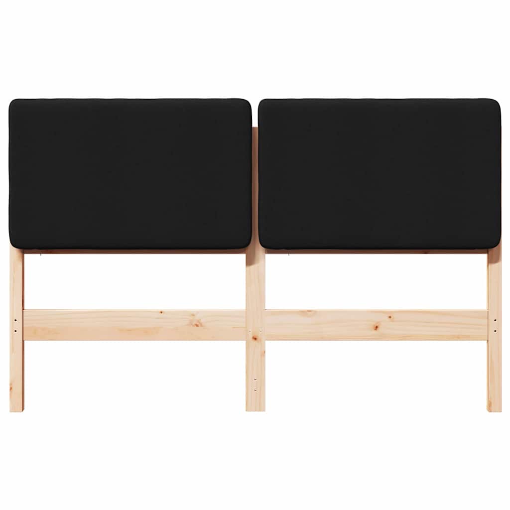 vidaXL Ταπετσαρισμένο κεφαλάρι με κεφαλάρι Καφέ και Μαύρο 120 cm