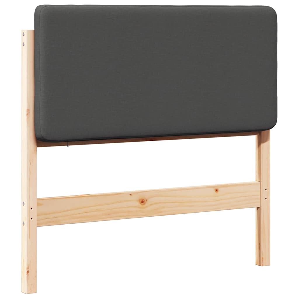 vidaXL Ταπετσαρισμένο κεφαλάρι με κεφαλάρι Καφέ και Σκούρο Γκρι 100 cm