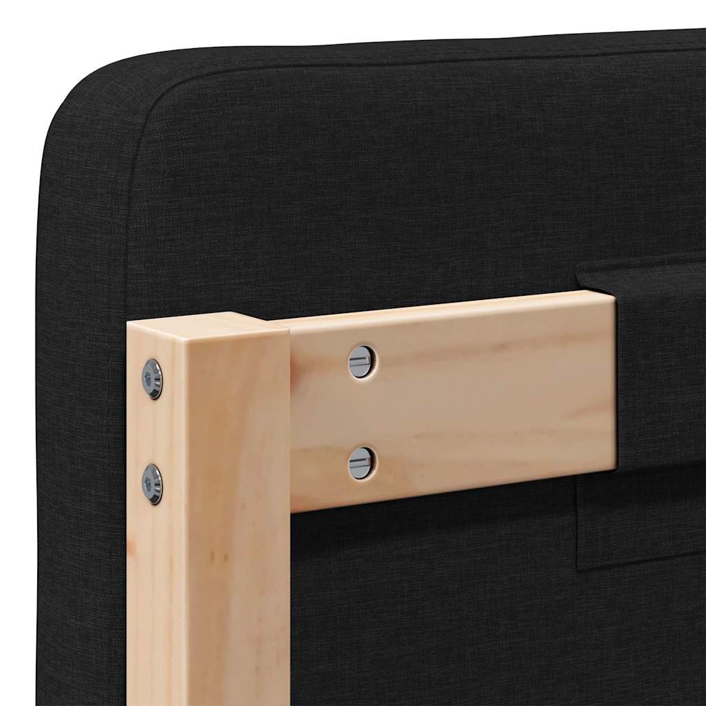 vidaXL Ταπετσαρισμένο κεφαλάρι με κεφαλάρι Καφέ και Μαύρο 100 cm