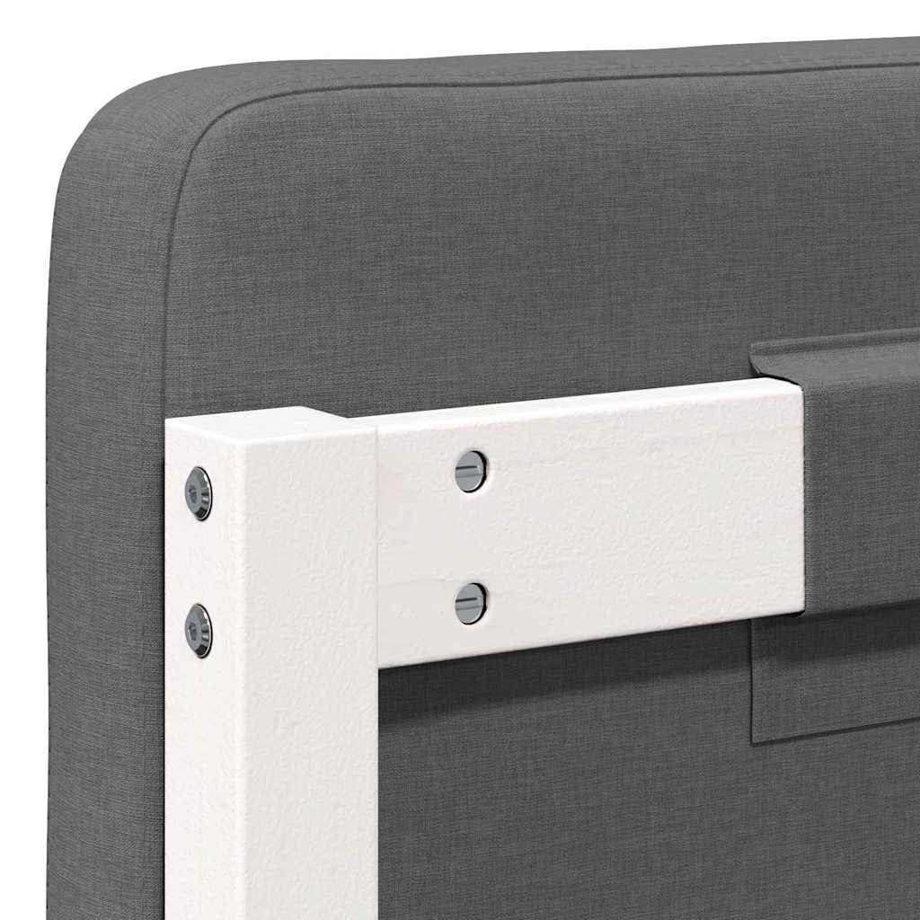 vidaXL Ταπετσαρισμένο κεφαλάρι Λευκό και Ανοιχτό Γκρι 100 cm