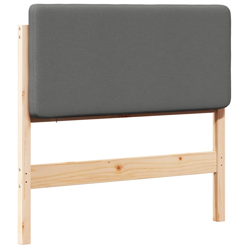 vidaXL Ταπετσαρισμένο κεφαλάρι με κεφαλάρι Καφέ και Ανοιχτό Γκρι 90 cm