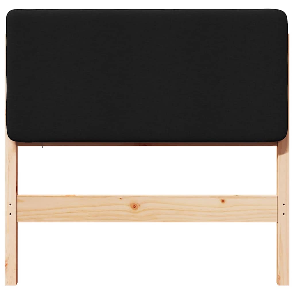 vidaXL Ταπετσαρισμένο κεφαλάρι με κεφαλάρι Καφέ και Μαύρο 90 cm