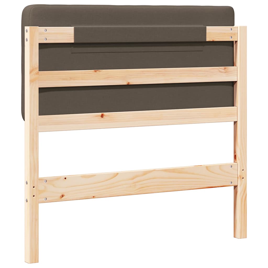 vidaXL Ταπετσαρισμένο κεφαλάρι με κεφαλάρι Καφέ και Ταπεί 90 cm