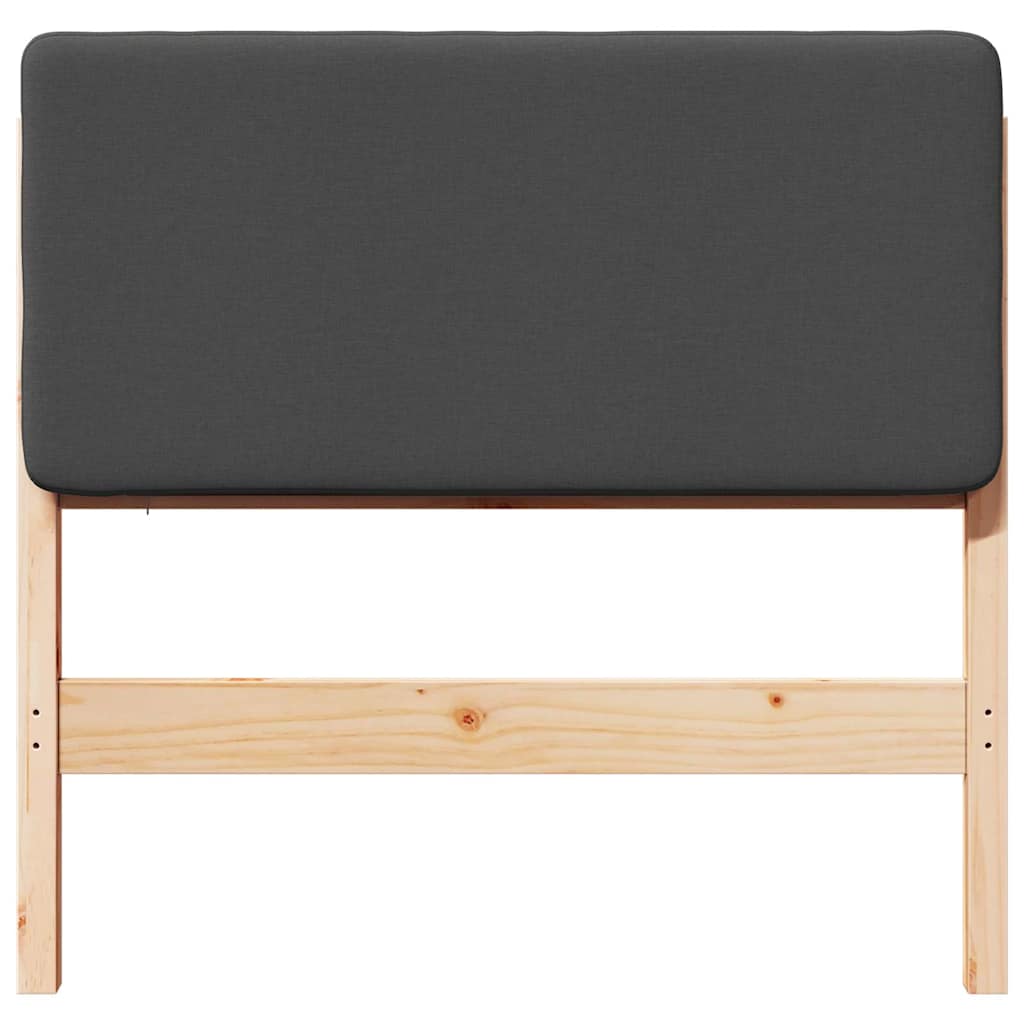 vidaXL Ταπετσαρισμένο κεφαλάρι με κεφαλάρι Καφέ και Σκούρο Γκρι 75 cm