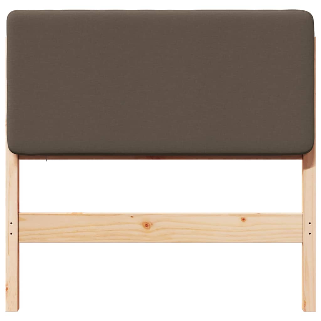 vidaXL Ταπετσαρισμένο κεφαλάρι με κεφαλάρι Καφέ και Ταπεί 75 cm
