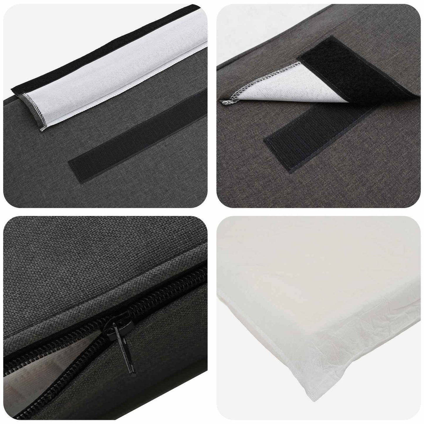 vidaXL Ταπετσαρισμένο κεφαλάρι με κεφαλάρι Καφέ και Σκούρο Γκρι 200 cm