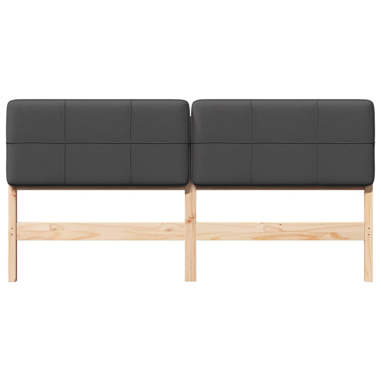 vidaXL Ταπετσαρισμένο κεφαλάρι με κεφαλάρι Καφέ και Σκούρο Γκρι 200 cm