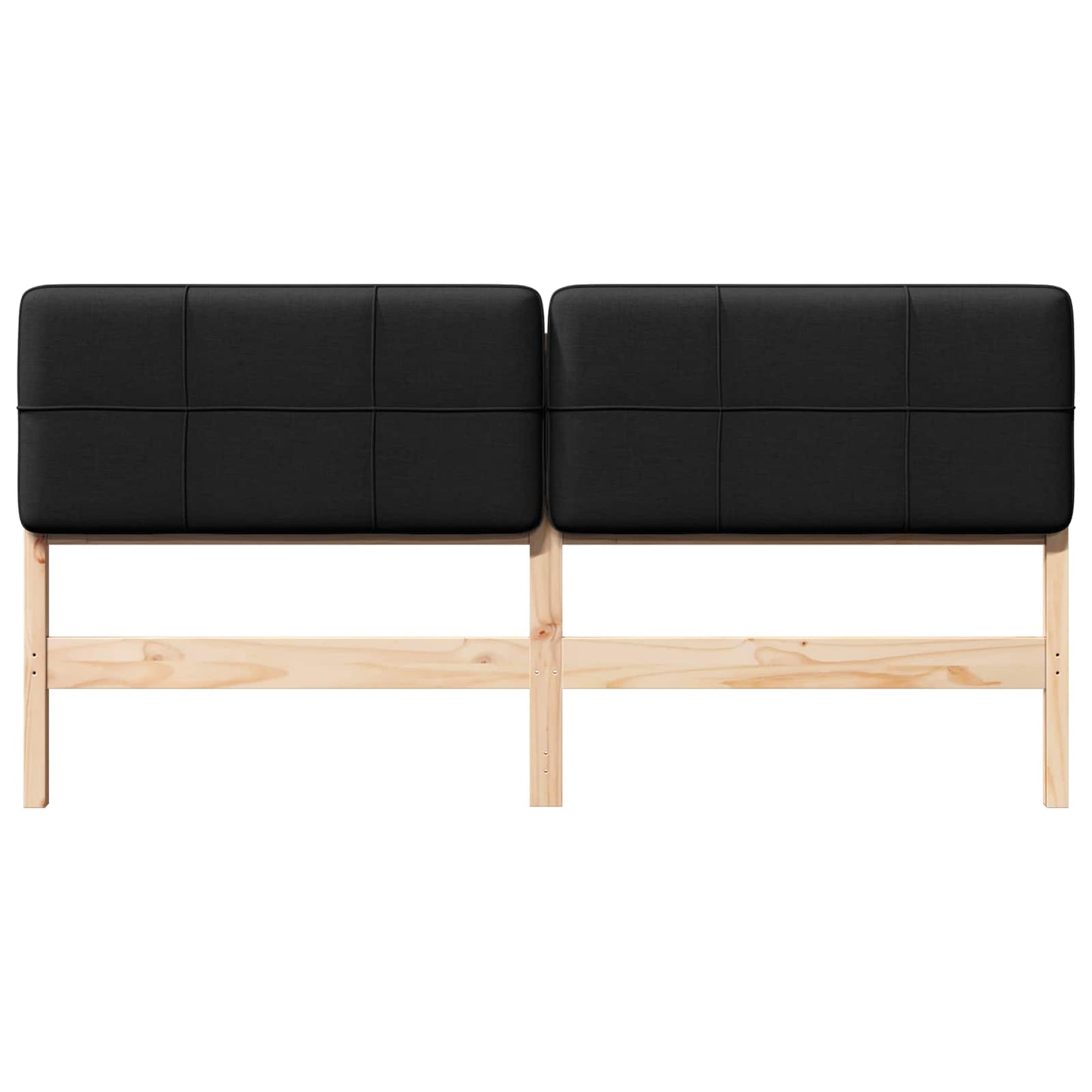 vidaXL Ταπετσαρισμένο κεφαλάρι με κεφαλάρι Καφέ και Μαύρο 200 cm