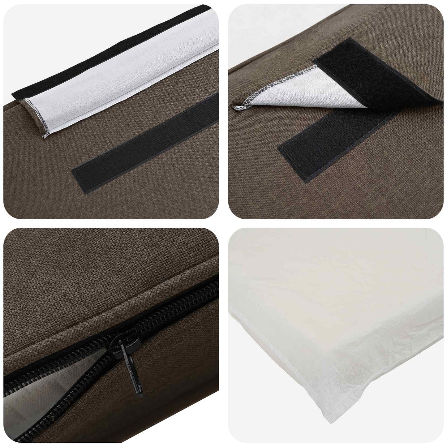 vidaXL Ταπετσαρισμένο κεφαλάρι με κεφαλάρι Καφέ και Ταπεί 200 cm