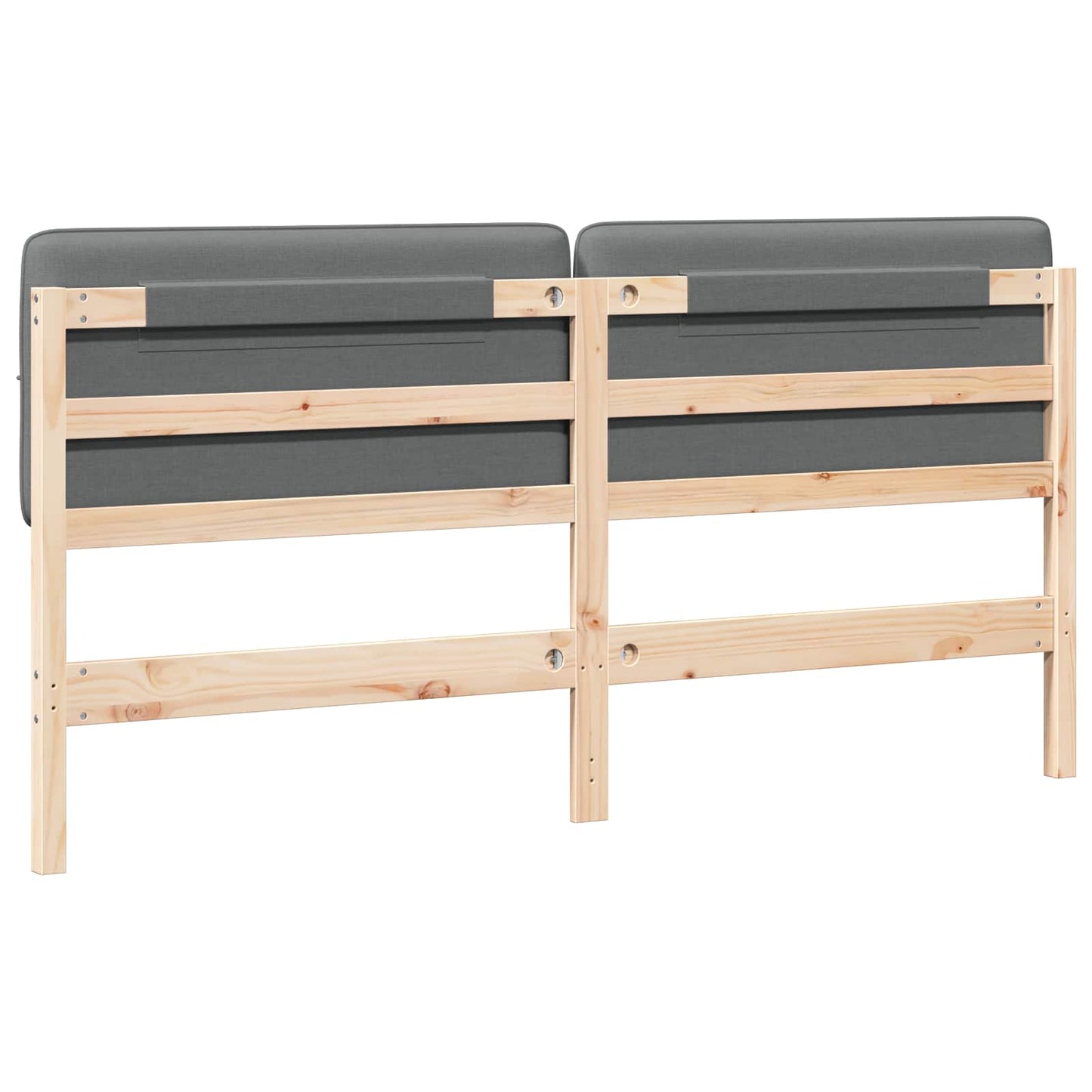 vidaXL Ταπετσαρισμένο κεφαλάρι Καφέ και Ανοιχτό Γκρι 180 cm