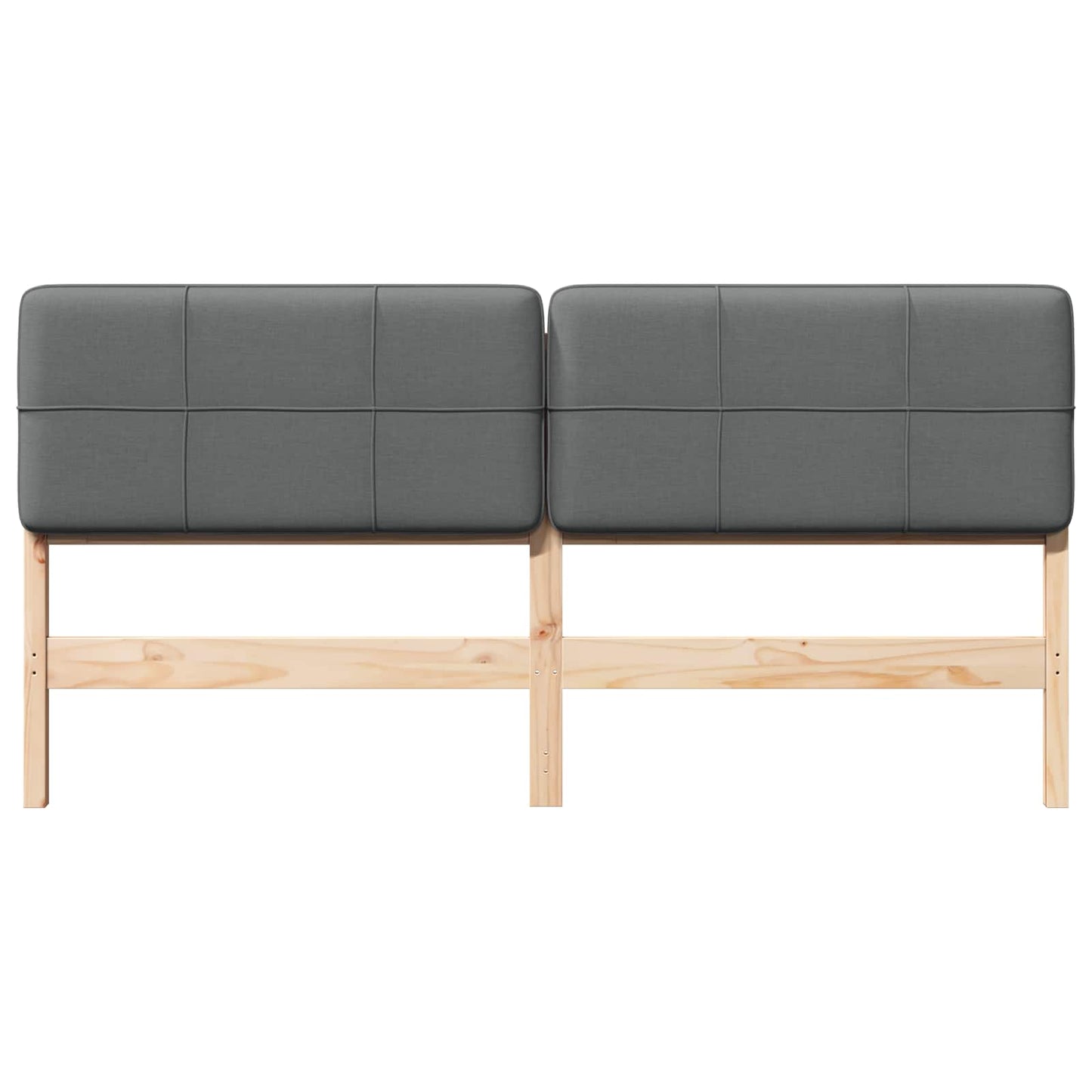 vidaXL Ταπετσαρισμένο κεφαλάρι Καφέ και Ανοιχτό Γκρι 180 cm