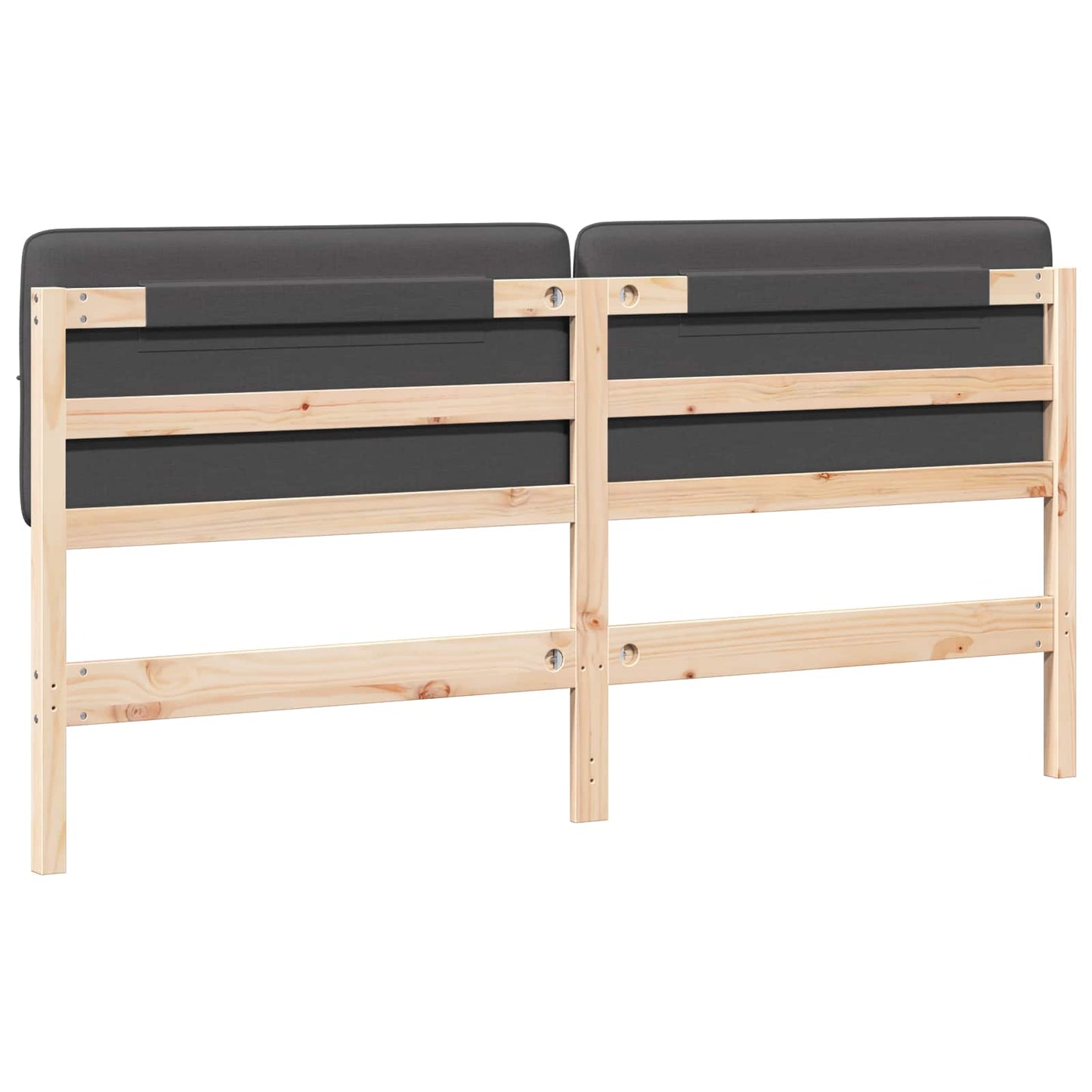 vidaXL Ταπετσαρισμένο κεφαλάρι με κεφαλάρι Καφέ και Σκούρο Γκρι 180 cm