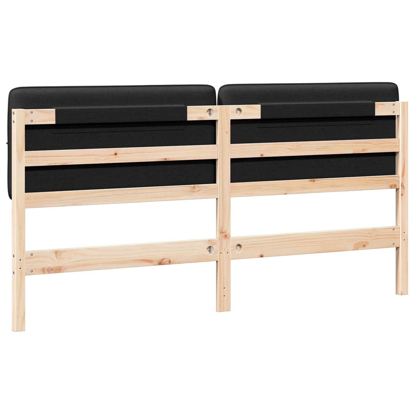 vidaXL Ταπετσαρισμένο κεφαλάρι με κεφαλάρι Καφέ και Μαύρο 180 cm