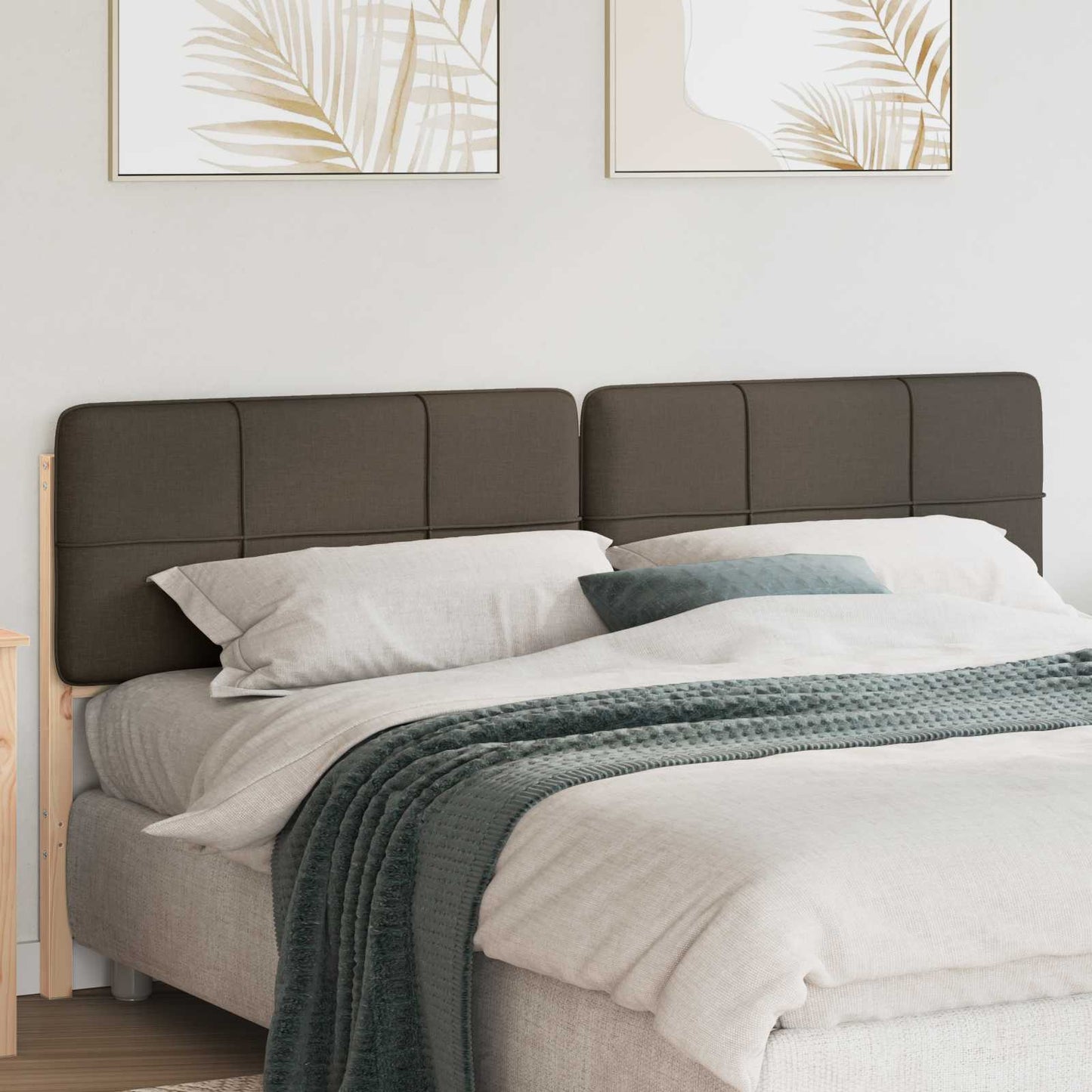 vidaXL Ταπετσαρισμένο κεφαλάρι με κεφαλάρι Καφέ και Ταπεί 180 cm