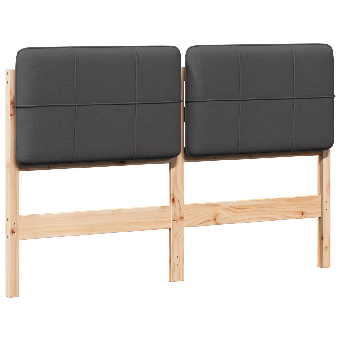 vidaXL Ταπετσαρισμένο κεφαλάρι με κεφαλάρι Καφέ και Σκούρο Γκρι 160 cm