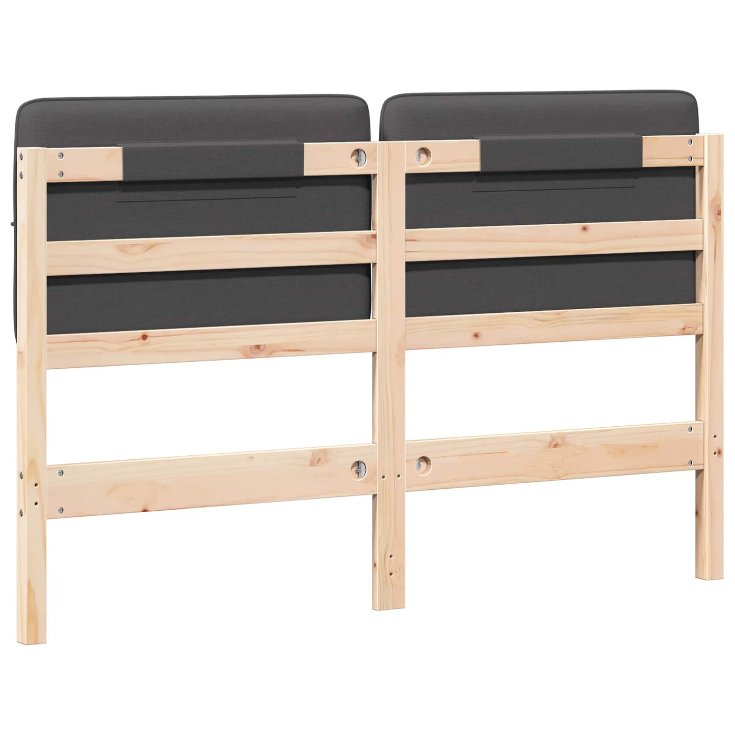 vidaXL Ταπετσαρισμένο κεφαλάρι με κεφαλάρι Καφέ και Σκούρο Γκρι 160 cm