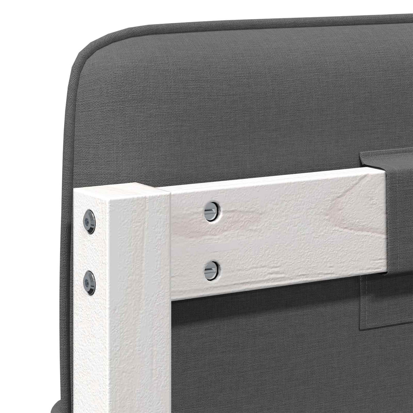 vidaXL Ταπετσαρισμένο κεφαλάρι Λευκό και Ανοιχτό Γκρι 160 cm