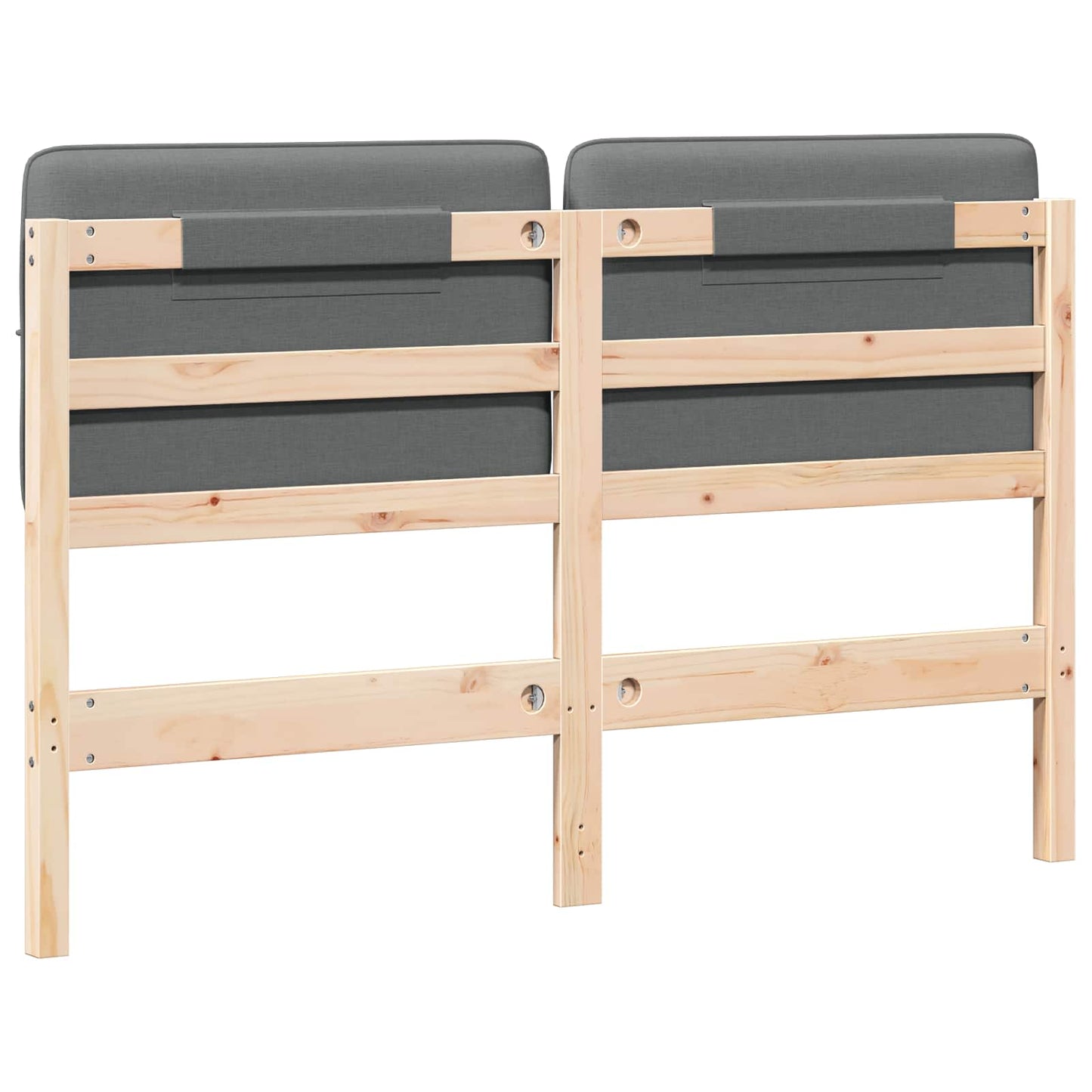 vidaXL Ταπετσαρισμένο κεφαλάρι Καφέ και Ανοιχτό Γκρι 150 cm