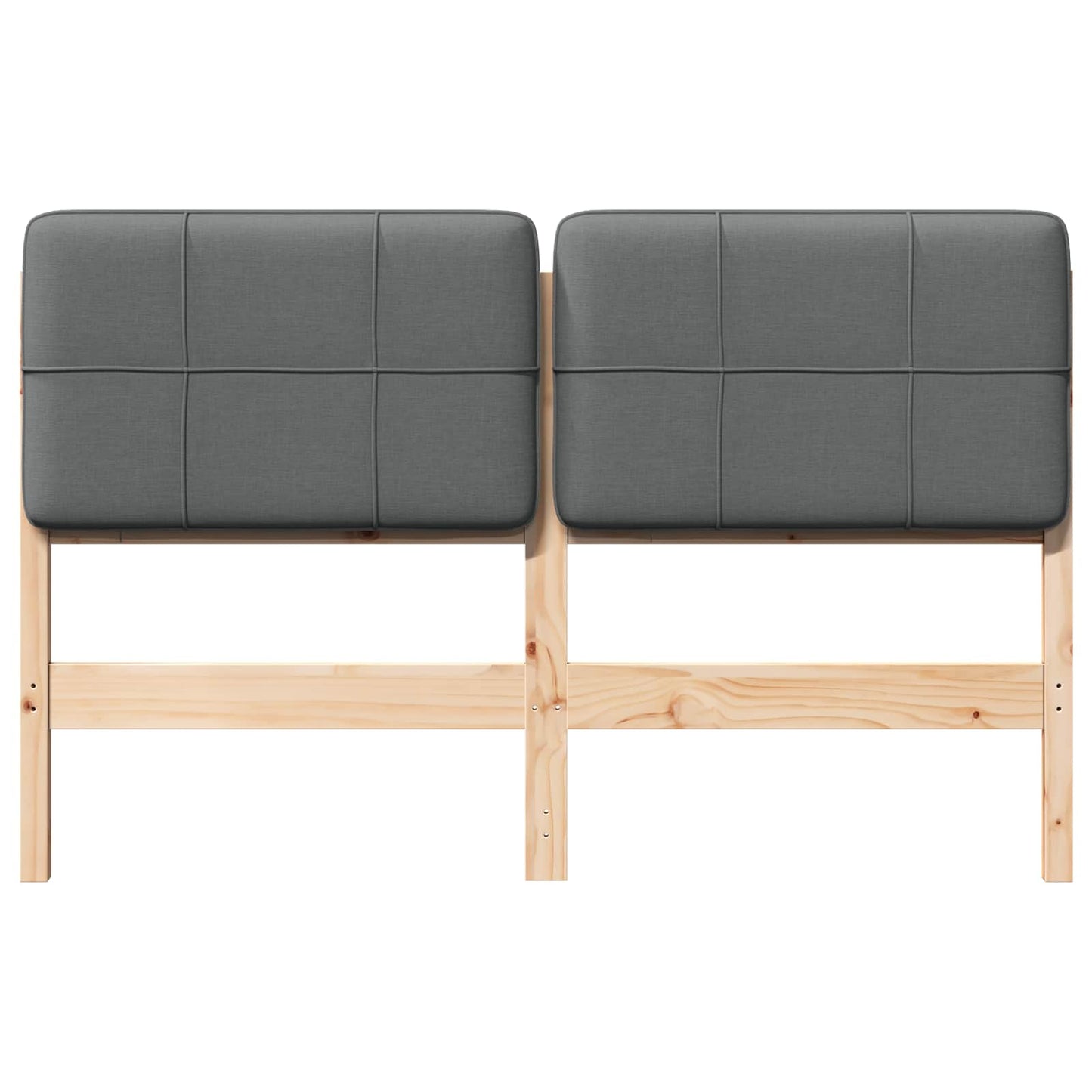 vidaXL Ταπετσαρισμένο κεφαλάρι Καφέ και Ανοιχτό Γκρι 140 cm