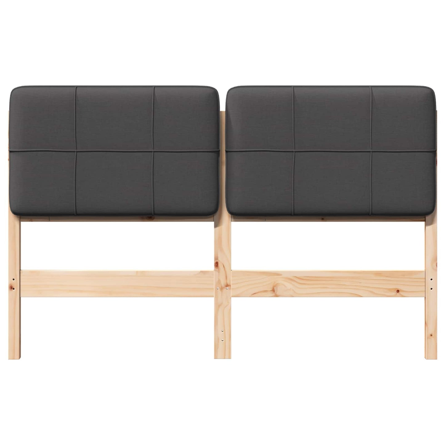 vidaXL Ταπετσαρισμένο κεφαλάρι με κεφαλάρι Καφέ και Σκούρο Γκρι 140 cm