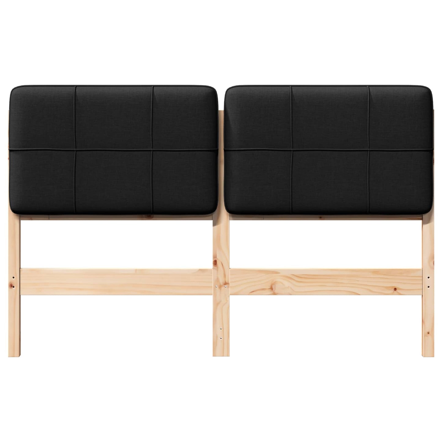 vidaXL Ταπετσαρισμένο κεφαλάρι με κεφαλάρι Καφέ και Μαύρο 140 cm